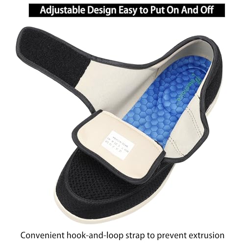 SPR&JOY Diabetic Shoes for Men, Wide Width Elderly Men's Shoes, Adjustable Closure Lightweight Breathable, Swollen Feet Walking Edema Sneakers3