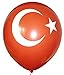 Produktbild Luftballon Türkei Ballon Türkische Flagge Ø33 cm Halbmond + Stern 10 Stück Ballonpoint