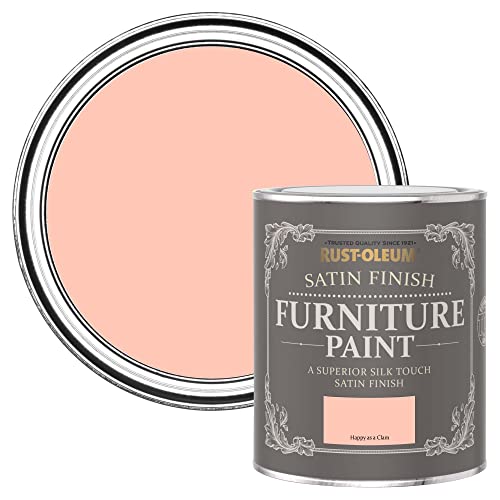 Rust-Oleum Peach Furniture & Skirting Board Paint in Satin Finish - Happy as a Clam 750ML, SHDRCT885