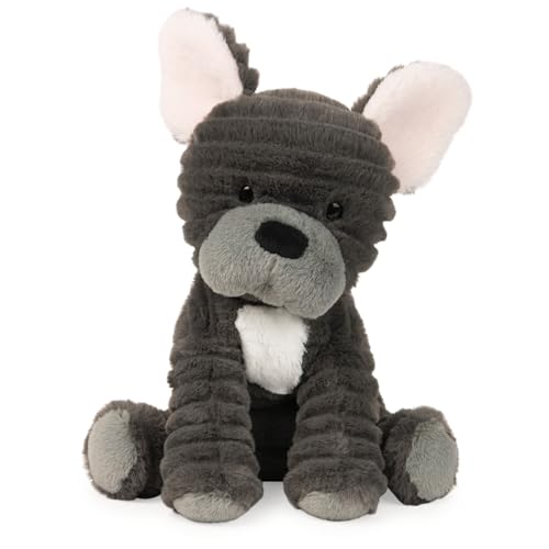 Image of GUND Velvet French Bulldog Puppy Dog Plush, Stuffed Animal for Ages 1 and Up, 12”, Grey