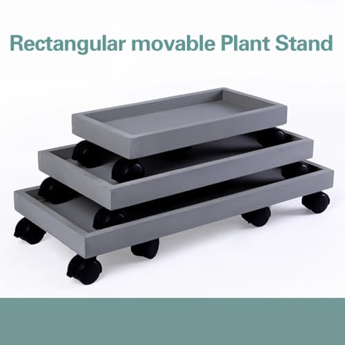 Support à roulettes pour jardinière rectangulaire à déplacement fluide - 5