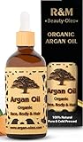 aceite de argan bio marnys 💇🏼 100% AUTÉNTICO Y PURO - La pureza se demuestra mediante un certificado de autenticidad que enviamos a todos los clientes que lo soliciten. Hemos comprobado la autenticidad de cada lote de aceite de Argán