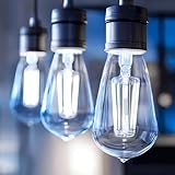 Brightown Edison LED Bulb 6 Pack, Natural White 4000K, 6-Watt Filament Light Bulb, 60 Watt Equivalent ST64 A19 LED Replacement Bulb for Reading Cage Pendant Lights Wall Sconces, Dimmable