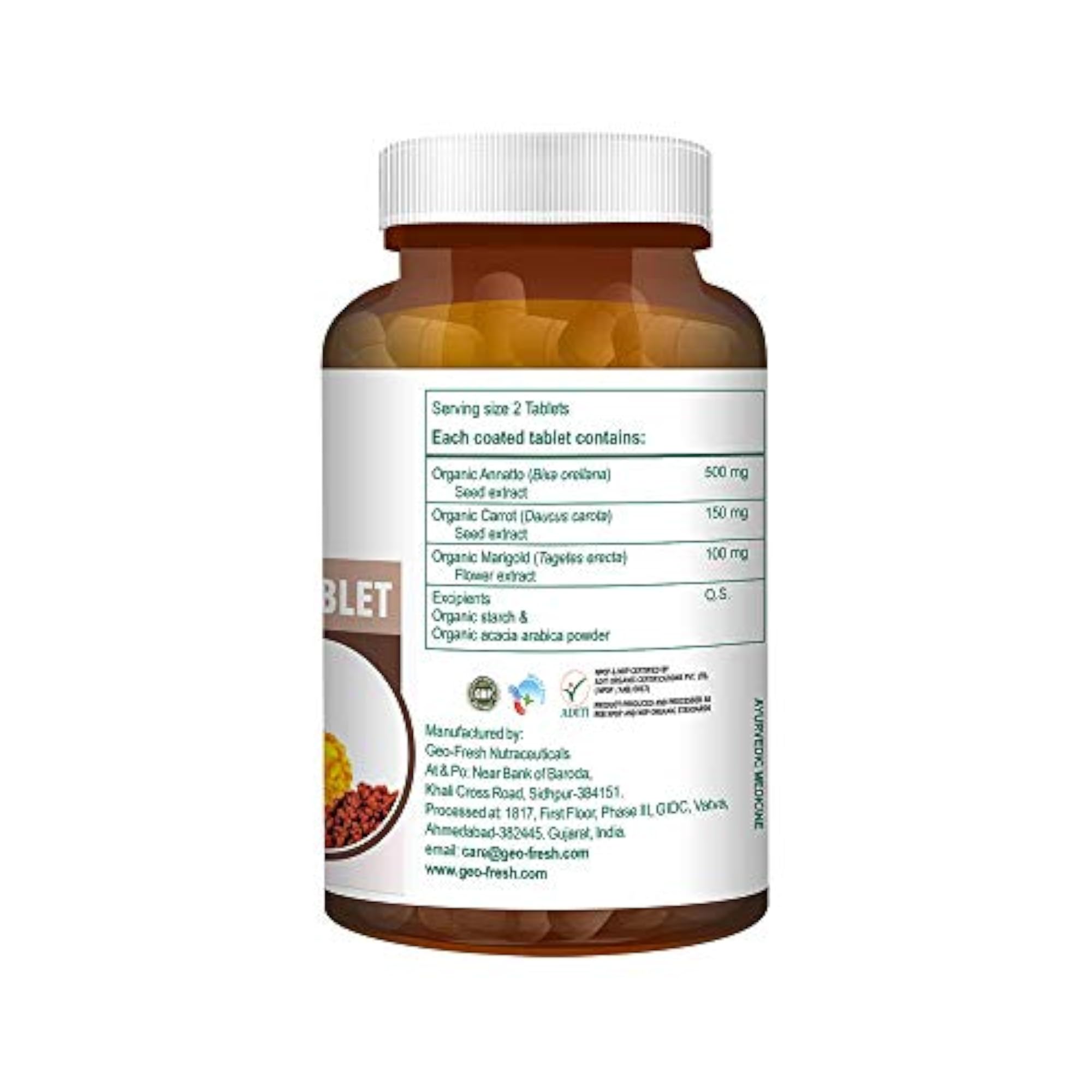 Geo-Fresh Organic Cartnat Tablet, 750mg - 90 Tablets