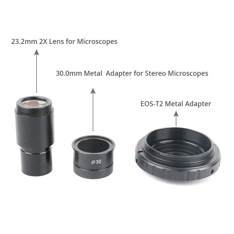 Adaptateur de microscope 2x pour doubler le grossissement sur interface 30mm - 2