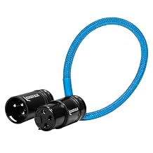 KONDOR BLUE | 8 Straight Low Profile Right Angle XLR Cable | for Cameras, Microphones, Studio Audio,Low Profile, Adjustable Angle | Blue