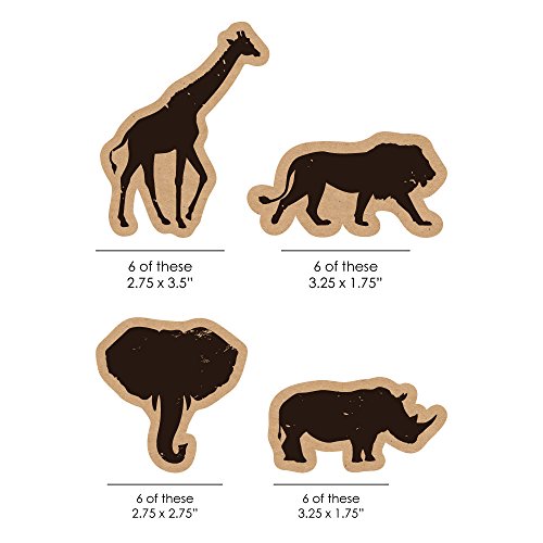 Big Dot Of Happiness Wild Safari - Diy Shaped African Jungle Adventure Birthday Party Or Baby Shower Cut-Outs - 24 Count #TOP1