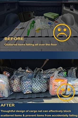 Miniatura 3 de Red de Carga para Camión Estilo Sobre Compatible con Ford Pickup F150 F250 F350, 2015 2016 2017 2018 2019 2020 2021 2022 2023 2024 2025 F-150-350 Se