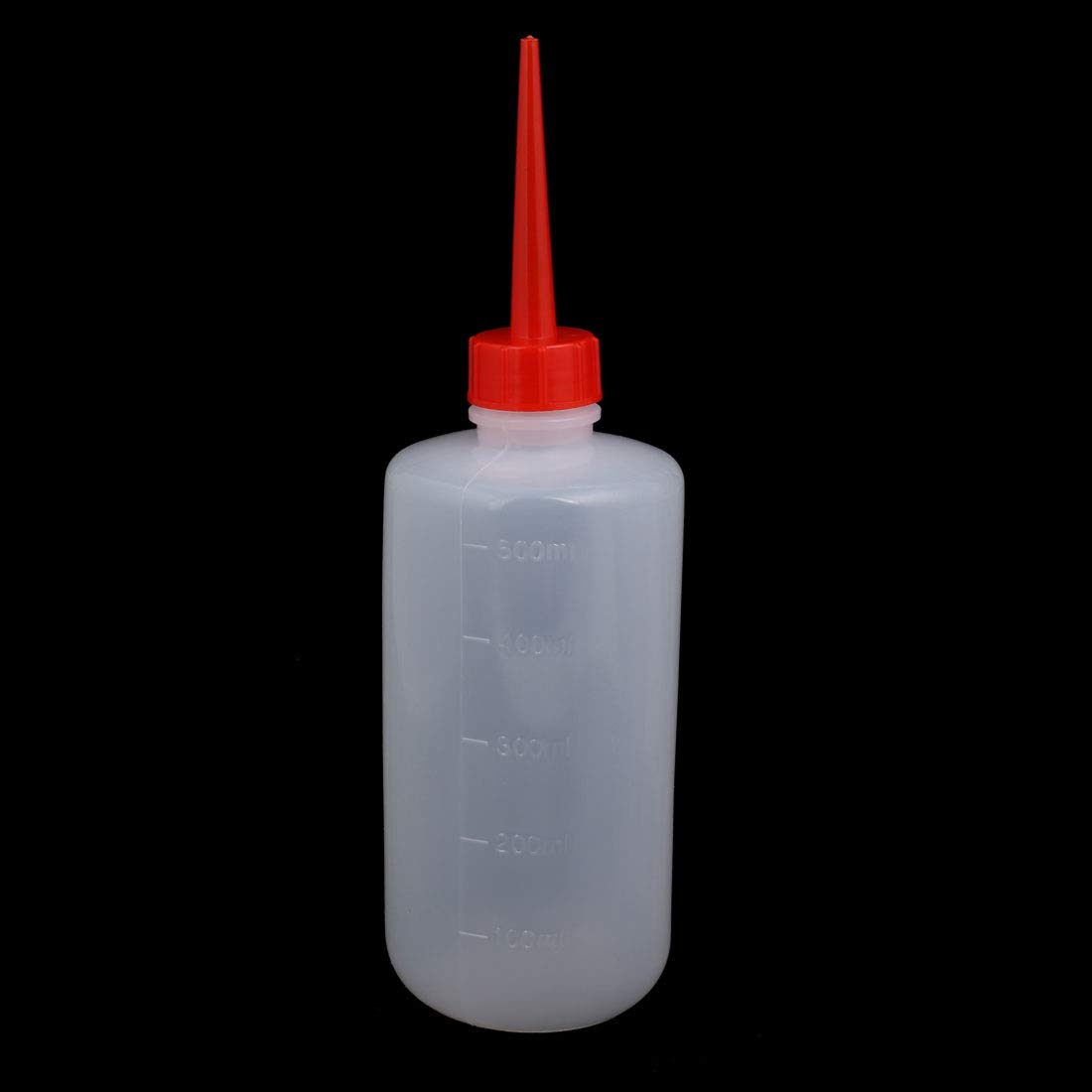 Aexit 5Pcs 500ml gauge LDPE Plastic Red Squeeze Mouth Workshop Label Oil Liquid Glue Bottle