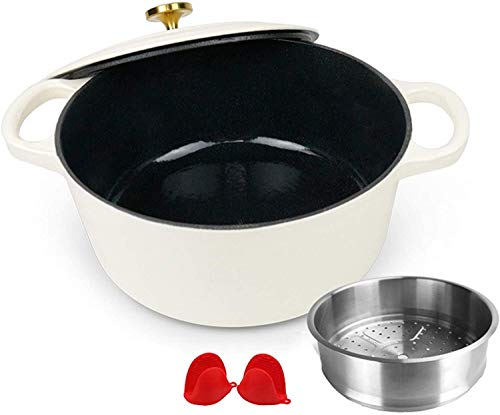 Casserole Dishes with Lids Round Dutch Oven, Enameled Cast Iron, Nonstick Enamel Cookware Crock Pot (#2)