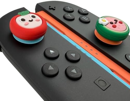 Silicone Thumb Grip Caps for Nintendo Switch 2 2025, Cute Joystick Caps for Switch 2 (4-Pack), Fruits Design, Red and Green — 사진 4