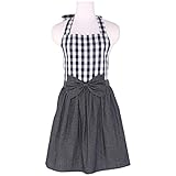 Kleiderschürze für Mädchen: Diese strapazierfähige Baumwollschürze ist entworfen, um als Damenkleid in der täglichen Küche zu präsentieren. Der trendige Unterrock wird jedem Koch die Mode setzen, der gerne kochen. Diese gut verarbeitete stilvolle Schürze lässt Mädchen nicht mehr schrecklich aussehen während des Kochens oder Backens.