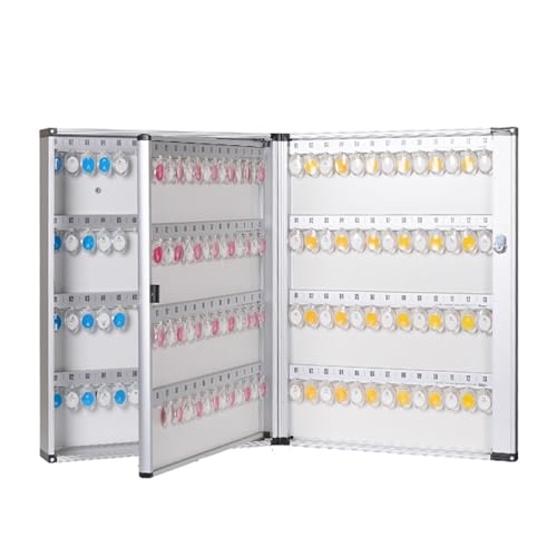 Caja para llaves de aluminio de alta resistencia con etiquetas y organizador mural