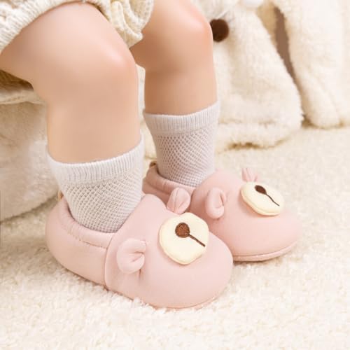 Sawimlgy Newborn Infant Baby Boys Girls Cute Cartoon Slipper Soft Non Skid Sole Slip On House Animal Indoor Sock Shoes Crib Moccasins for New Walkers2