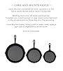 Jim Beam HEA Set of 3 Pre Seasoned Cast Iron Skillets with Even Distribution and Heat Retention-6" 8" 10", 10'', Black,JB0195 #5