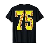 Number #75 Softball Jersey Number 75 Print On Back T-Shirt