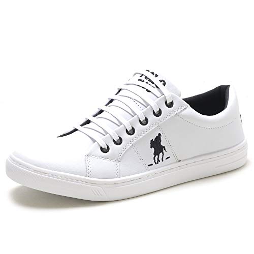 Tênis Sapatênis Masculino Casual Polo Plus Branco 44