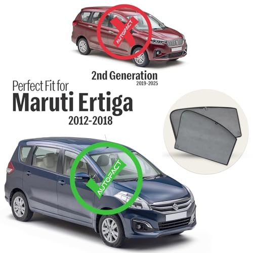 Image of Autofact Car Sunshades for Maruti Ertiga (2012 to 2018), UV Protection, Useful Car Accessories, Custom fit Sun Shades for Side Windows, Set of 6