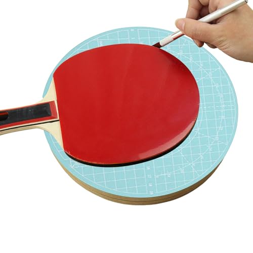 Outil pour découper raquette de tennis de table avec tapis de protection
