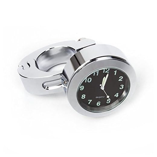 VORCOOL Mini Impermeable 7/8"Accesorio de la Motocicleta Moto Manillar Montaje Reloj Digital