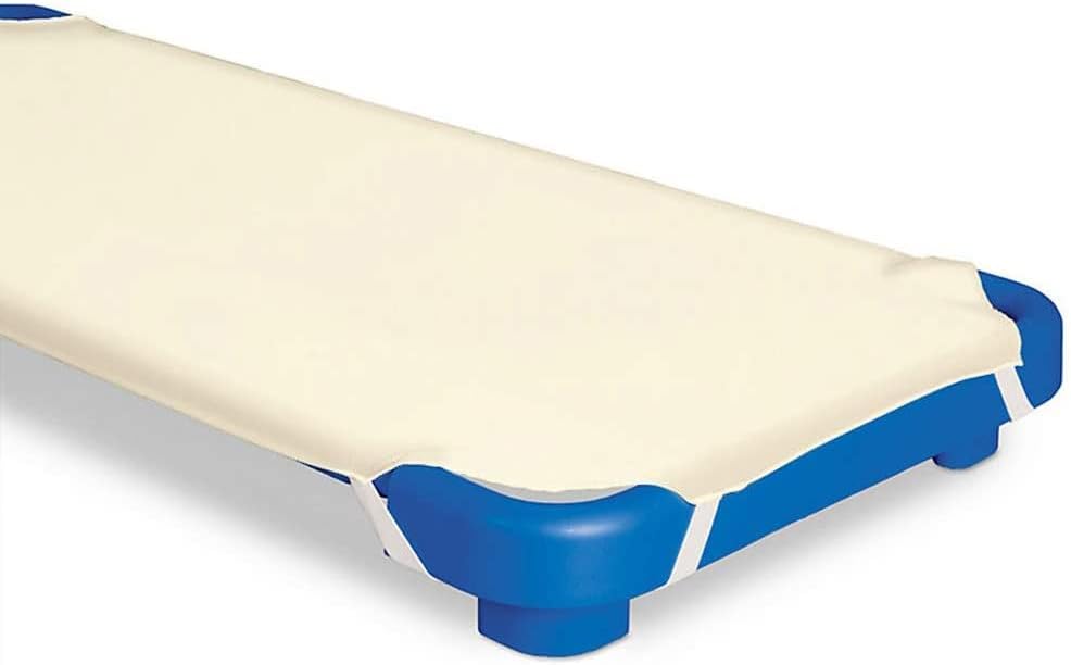 Daycare Cot Sheets Breatheable Fabric Cot Bed Fitted Sheet Pre-School Cot Sheet Nap Sheet for Boys/Girls Naptime Cot Sheet and Preschool 6 Piece Ivory Solid (22" W X 40" L)