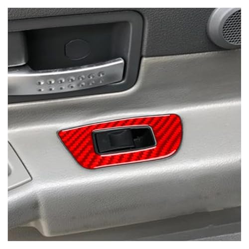 Panel de control de ventana de coche para Durango 2004-2007, accesorios interiores, pegatina roja 2