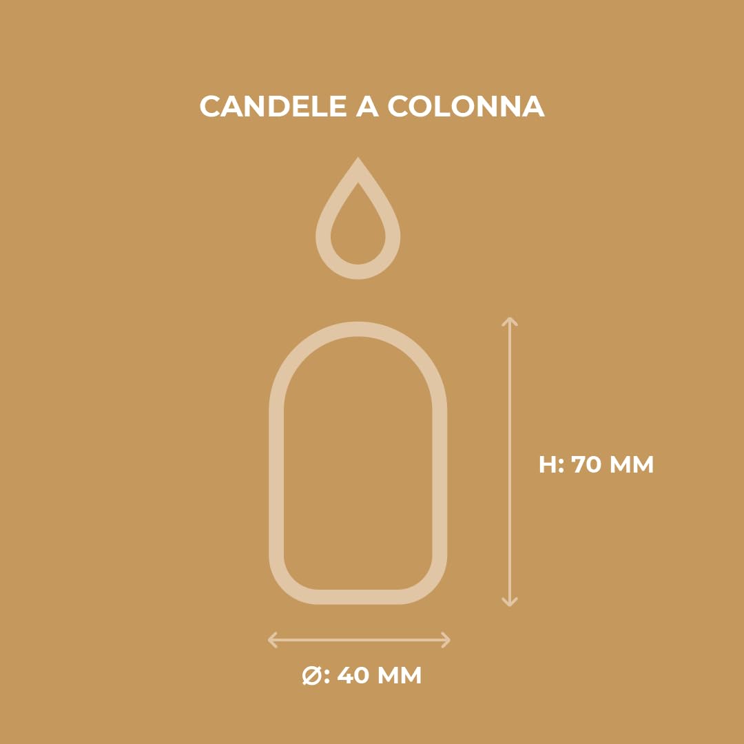 Horeca Candles - Candele A Colonna Avorio - 4 X 7 Cm - 4