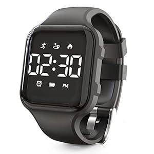 Konewos Kids Led Fitness Tracker Watch, Non-Bluetooth Digital Pedometer Wristwatch, Waterproof, 12/24 H, Stopwatch, Calendar, for Children Girls Boys Teens