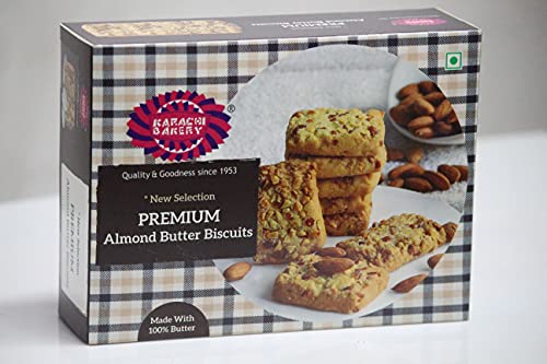 Image of Karachi Bakery Osmania Biscuits, 400g & PREMIUM ALMOND BUTTER BISCUITS, 300G