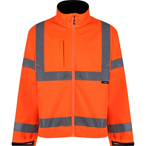 Veste softshell imperméable haute visibilité orange thermique vêtement de travail 4XL Traega