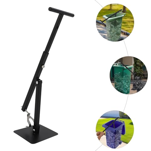 Manual Trash Compactor - Adjustable Height Portable Compactor for Home, Office, Kitchen Waste, Freestanding Design