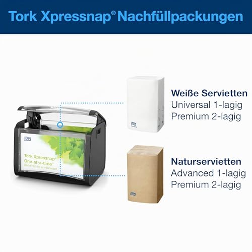 Tork 272611 Xpressnap Tischspender für N4 Spenderservietten / Serviettenspender in Schwarz