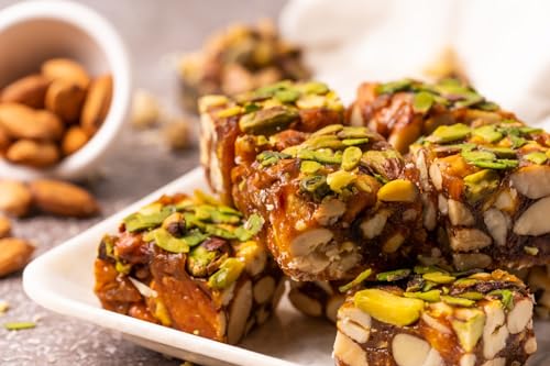 Image of Dry Fruit Hub Energy Bites 250g | Sugar Free Dry Fruit Chikki With Sweetness oF Dates, Kaju, Badam, Pista & Pure Ghee | Protein Rich Healthy Snack | Dates Barfi | No Added Sugar