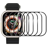 Bigqin 6 Pack Screen Protector Compatible with Apple Watch Ultra 2/1 49mm, HD Clear Film Full Coverage Waterproof Bubble-Free Anti-Scratch Soft Film Compatible with Apple Watch Ultra 2/1 49mm