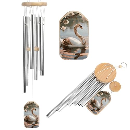 Wind Chimes for Outdoor - Art Swan Deep Tone Aluminum