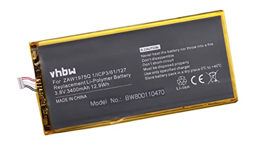 vhbw Li-Polymer batería 3400mAh (3.8V) para Netbook Pad Tab Tablet Acer Iconia A1-713, A1-713HD,...