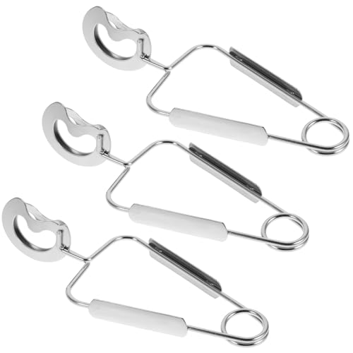 VANZACK Pince À Escargot En Acier Inoxydable 3 PièCes Pince Alimentaire À Ressort Ergonomique RéSistante À Haute TempéRature Vaisselle Compacte Pour...
