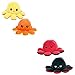 2 Pulpos Reversibles con 4 Colores, Peluches de Pulpos Reversibles, Juguete para Niños, Peluches de TikTok, Doble Cara, Octopus Reversibles, Muñeco de Peluche Creativos, Sonrientes y Tristes