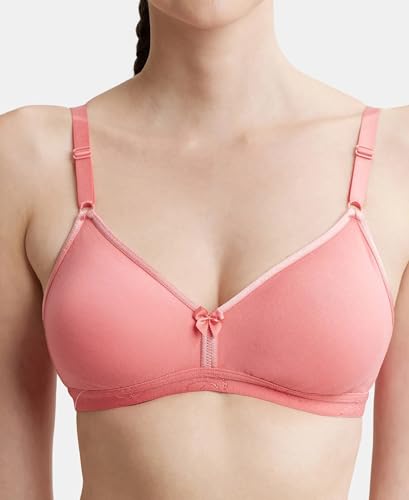 Image of Jockey 1581 Women Wirefree Non Padded Super Combed Cotton Elastane Stretch Everyday Bra with Ultrasoft and Durable Underband