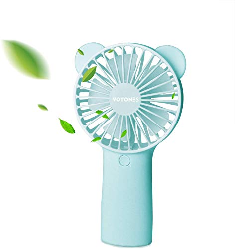 Votones Mini-ventilateur personnel portable avec ventilateur électrique de refroidissement à piles rechargeable par USB (blue)