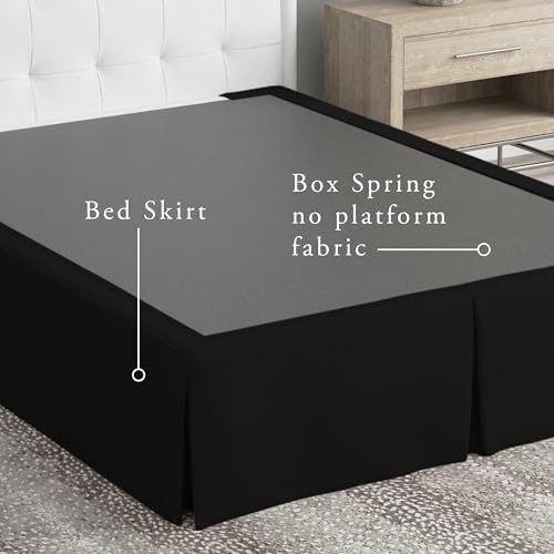 Bed Maker’s Never Lift Your Mattress Bed Skirt, Designed for Box Spring Beds, Split Corners, 14 Inch Drop Length, Full, Black by Bed Maker's - Used condition - Image 8