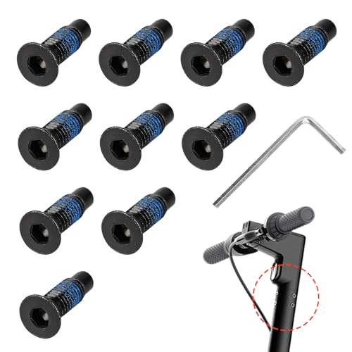 Zolara 10 Pièces Vis pour Trottinette, Vis de Guidon de Scooter, Scooter Vis à Tête Frontale Accessoires, compatible avec les Trottinettes Xiaomi M365 1S Pro, Ninebot Max, G30, Séries ES et F