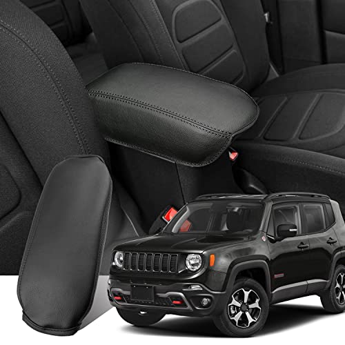 Ruiya Armrest Cover for Jeep Renegade Center Console Cover,for 2015-2023 Jeep Renegade Accessories Armrest Lid Cover Compatible with 2015-2020 2021 2022 2023 Jeep Renegade