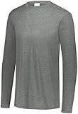 Augusta Sportswear Boys Tri-Blend Long Sleeve Crew, Grey Heather, L