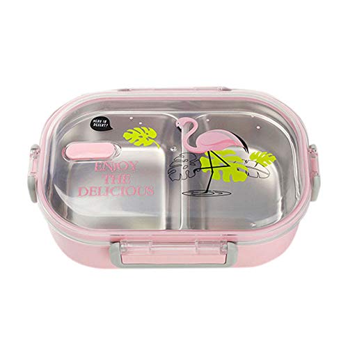 Chytaii. Fiambrera Acero Inoxidable Fiambrera Trabajo Fiambreras Bento Comida Térmico Lunch Box Bento Caja Almuerzo Fiambrera portátil para colegios, picnics, Camping