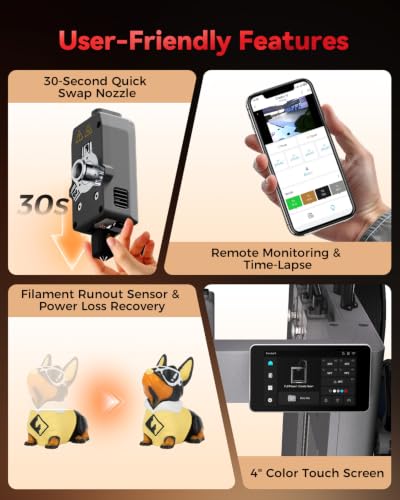 Image of FLASHFORGE Creator 5 Multi-Color 3D Printer, 4 Independent Extruders, Zero-Waste Material Switching, Group Control, 600mm /s High Speed, Multi-Color TPU Printing, 256mm Build Volume