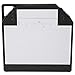 10 Inch Empty Tape Reel Storage Box, Reel to Reel Tape Storage Boxes with Label Paper and Carry Handle, Scratch Full, for Sound Tapes (Black)