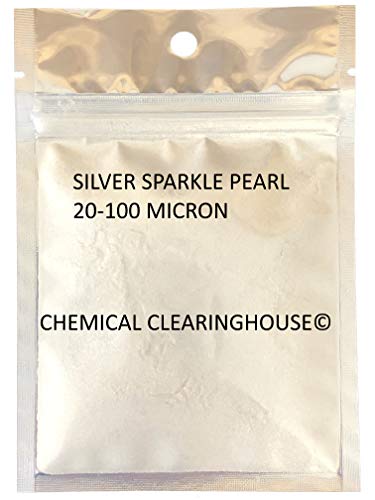 White Sparkle Mica Powder - 454 grams - 16 ounces - Extreme Sparkle Effect for Epoxy Resin Floors and Countertops - Large Particle size 10-100 micron - 1 pound resealable container