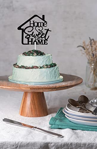 Home Sweet Home Cake Topper, Welcome Back Cake Topper For Welcome Home Party Cake Decor Back To School - Retirement - New House - Housewarming - Classroom Party Cake Supplies Black #TOP6