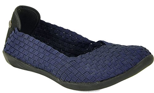 Bernie Mev Women s Braided Catwalk Navy Flats - 42 M EU
